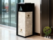 西藏仿大理石紋方形不銹鋼垃圾桶定制案例圣域禮贊，藏地新顏